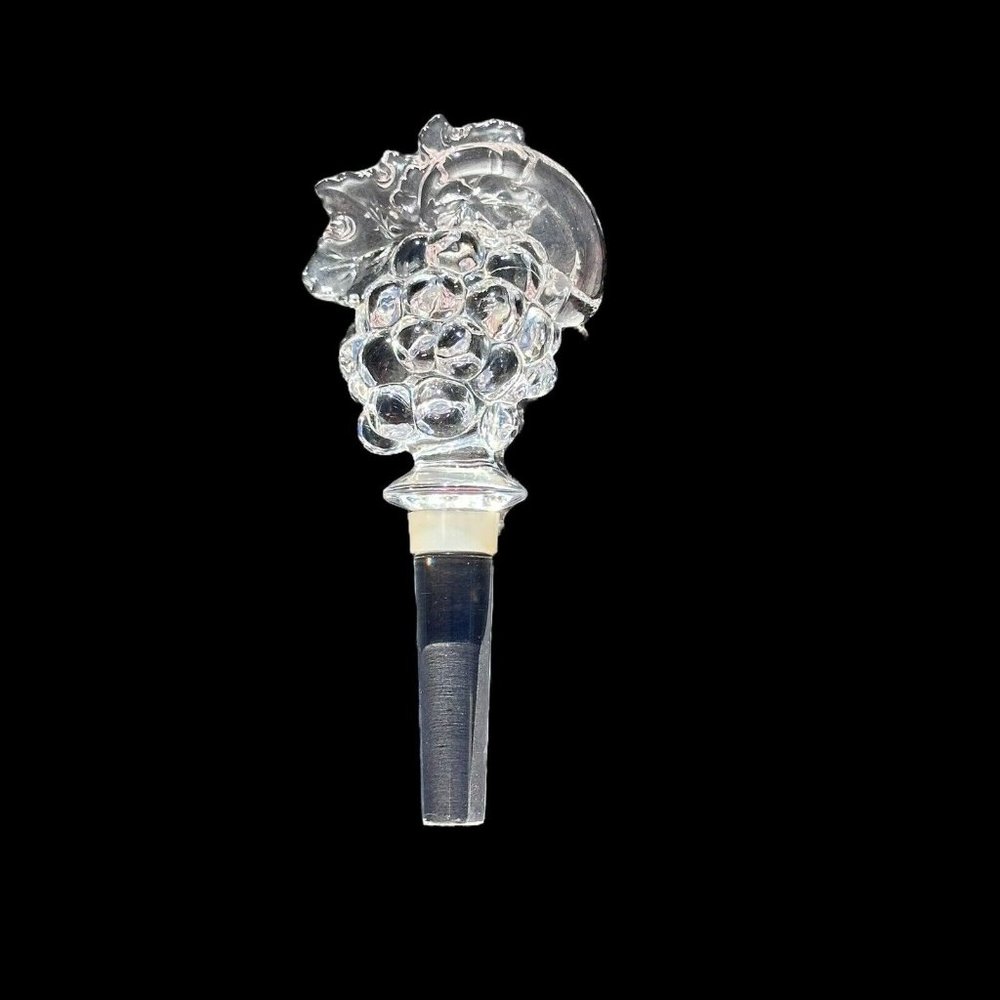 Mikasa Austrian Crystal Wine Bottle Stopper Grape‎ Cluster Fruit Collection NWOT